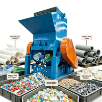 Broyeur de plastique PET à double arbre, faible bruit, petite machine de broyage de déchets pour le recyclage domestique et industriel, États-Unis, Canada