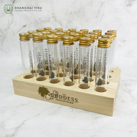 Présentoir en bois de haute qualité pour tubes en verre supports en bois imprimés ou gravés avec votre logo