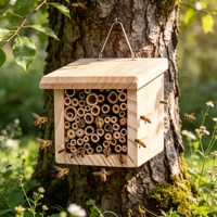 Nichoirs pour insectes en bois durables, écologiques et faits à la main pour l'extérieur, hôtel de jardin pour les abeilles