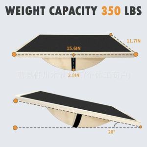 Solid Wood Balance Board Natural Color Non-Slip Yoga <b>Pilate</b> Training <b>Home</b> Fitness Exercise <b>Equipment</b> - Product Image 3