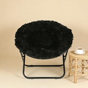 Chaise <span class=keywords><strong>de</strong></span> lune pliable <span class=keywords><strong>de</strong></span> qualité supérieure avec poils longs pour une chaleur douce les nuits fraîches en camping - Product Image 1