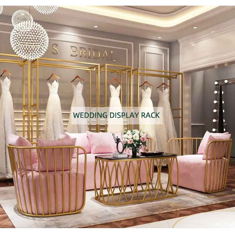 Evening Prom Dresses Display Shop Fittings Bridal Gown Display Rack Wedding Dress Display Stand