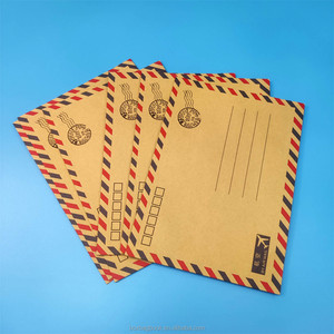 Hồng đỏ cam bao bì phong bì Nguồn cung cấp giấy kraft gửi thư các tông Phong Bì Túi tự niêm phong lớp học đầu tiên thư phong bì - Product Image 3