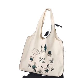 DLBZ Vente en gros de sacs de shopping en toile de coton écologiques, réutilisables, portables, pour femmes, usage quotidien, style simple, logo personnalisé, cordon - Product Image 1