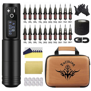 1800mAh Digital Wireless Tattoo Pen Machine Kit Rechargeable Battery PMU Tattoo Supply for Professional Salon Use - Product Image 2