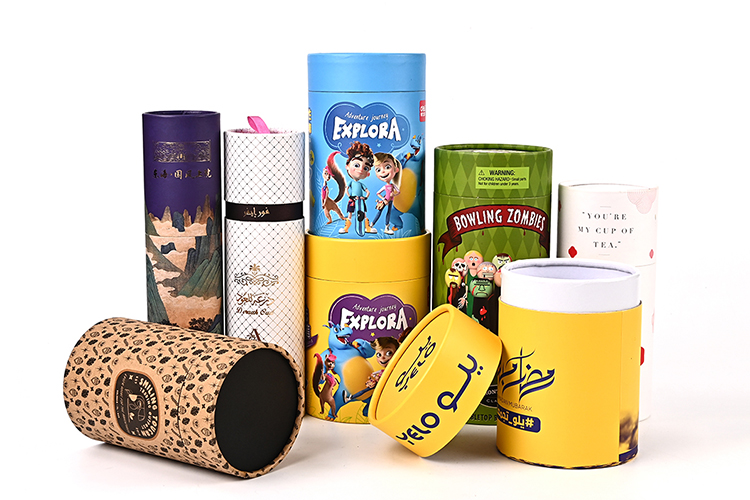 ODM Paper Composite Cans , 80mm Paper Tube Packaging Eco Friendly