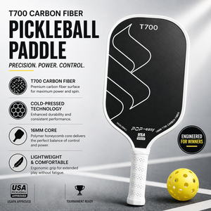 Ensemble de raquettes de pickleball <span class=keywords><strong>en</strong></span> fibre de carbone T700 haute performance, raquette légère <span class=keywords><strong>en</strong></span> graphite, protection de bord durable avec 4 balles et sac de transport - Product Image 1