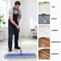 Serpillère plate large de qualité supérieure pour le nettoyage des sols des hôtels, restaurants et commerces