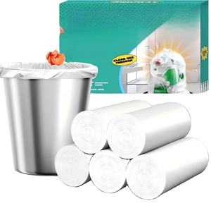 Huamaohengchun - Bolsas de Basura para Cocina con Cordón, 13 Galones, 110 Unidades, Transparentes, de LDPE, Sin Perfume, Resistentes, para Hogar y Oficina - Product Image 1