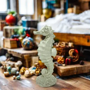 Decoração criativa para casa em forma de cavalo marinho, artesanato em resina, ornamentos simples para sala de estar, acessórios de mesa para casa, presente com tema do mar