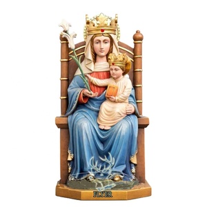 Por encargo religión fibra de vidrio Virgen María estatua tallada a mano figura Virgen María estatuas - Product Image 4