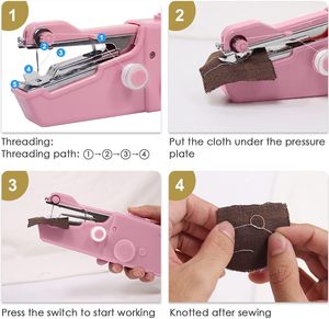पोर्टेबल इलेक्ट्रिक सिलाई मशीन 12 टांके छोटे डबल थ्रेड मल्टी-फंक्शन मिनी सिलाई मशीन - Product Image 5
