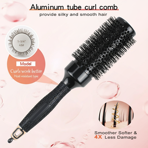 Biểu Tượng Tùy Chỉnh Nhanh hơn Blowout Tạo Ra Lọn Tóc Kim Loại Vòng Bàn Chải Nano Ionic Gốm Vòng Tóc Bàn Chải Thiết Lập Với Bao Bì Hộp - Product Image 5