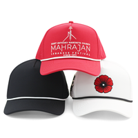 Casquette de golf personnalisée HN10 avec broderie, casquette de sport 5 panneaux avec visière incurvée et cordon, tissu imperméable, casquette de baseball Gorras