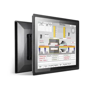 7" 10.4" 12.1" IP65 Waterproof Embedded Panel Mount Raspberry Pi Industrial Touchscreen LCD Monitor With Full Hd Vga Hd-Mi Dvi