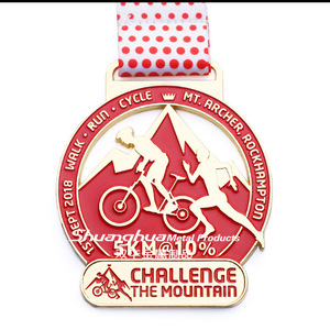 Médaille de cyclisme personnalisée en alliage métallique, thème nature 2018, récompense pour événement sportif, cadeau - Product Image 3