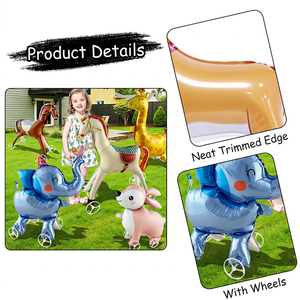 Palloncini in Mylar a Forma di Animali e Veicoli, Palloncini Decorativi per Feste a Tema <span class=keywords><strong>Dinosauri</strong></span> ed Elefanti, Produzione all'Ingrosso BLN - Product Image 3