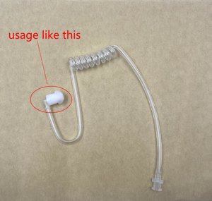 Accessoires de Radio bidirectionnelle embouts d'oreille écouteurs en Silicone de Type champignon clair pour écouteur de Tube acoustique Radio bidirectionnelle - Product Image 4