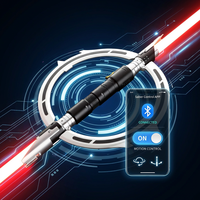 LGTMarrok Inquisitor Lightsaber RGB Neopixel con Empuñadura Metálica, Sonido de Oscilación Suave, Sable de Duelo Estilo Señor Oscuro