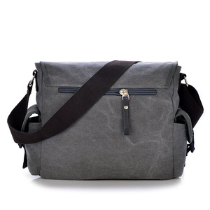 Bolsa Sling Masculina por Atacado, Nova Chegada, Design de Moda Quente, <span class=keywords><strong>4</strong></span> Cores, Bolsa Mensageiro de Lona Vintage de Alta Qualidade - Product Image 5