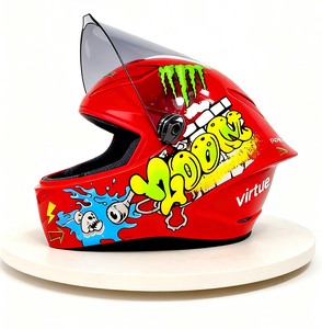 <span class=keywords><strong>Casque</strong></span> de moto <span class=keywords><strong>intégral</strong></span> <span class=keywords><strong>pour</strong></span> animaux de compagnie VIRTUE, nouveau modèle rouge mini mignon, avec coque en ABS et doublure en mousse - <span class=keywords><strong>pour</strong></span> chats, chiens et petits animaux - Product Image 6