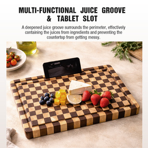 <span class=keywords><strong>Planche</strong></span> à découper extra-large personnalisable de luxe en bois d'acacia, <span class=keywords><strong>planche</strong></span> à découper pour charcuterie, bloc de boucher - Product Image 3