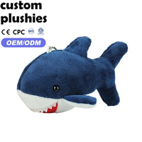 Porte-clés Requin en Peluche Dessin Animé Super Doux et Moelleux, Pendentif Animal Marin Rembourré pour Sac à Main - Vente en Gros Usine