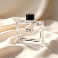 Vente en gros de flacons vides de luxe pour huiles aromatiques et parfums, 50ml, 100ml, 120ml, flacon en verre pour diffuseur à bâtonnets, impression sérigraphique personnalisée