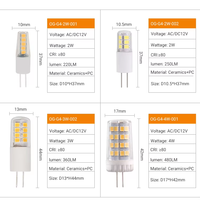 Ampoule LED G4 en forme de maïs AC/DC 12V 1.5W CE UKCA 180LM sans scintillement, lampe bi-prise 360 degrés pour lustre et applique murale domestiques