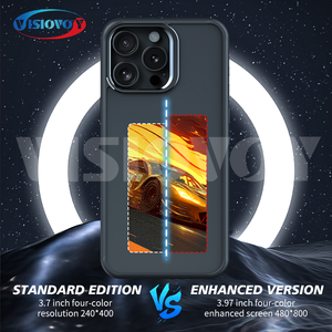 Funda para teléfono móvil inteligente DIY NFC de cuatro colores con pantalla de tinta electrónica Diseño de lujo a prueba de golpes para modelos 13 Pro Funda personalizable - Product Image 2