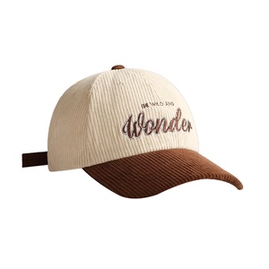 Venta al por Mayor y Personalización de Fábrica: Gorras de Béisbol de Pana de Dos Tonos con Visera en Contraste, Cierre a Presión, Transpirables y Ligeras - Product Image 1