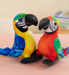 ตุ๊กตาจำลองนกมาคอว์แบบกำหนดเอง ตุ๊กตานกประดับตกแต่ง ของเล่นตุ๊กตาขนนุ่ม ของขวัญเสริมพัฒนาการสำหรับเด็ก - Product Image 4