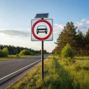Señal de Seguridad Reflectante de Aluminio con Flecha para Carreteras, para Uso en Exteriores con Energía Solar - Product Image 3