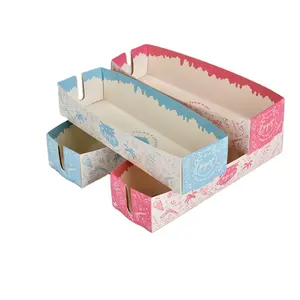 工厂批发便宜的牛皮纸食品包装盒热狗纸盒纸板