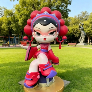 CS234 FRP Durable Handmade Lady Statue Resin Movie Character Sculpture for Commercial Plaza Restaurant Home Interior <b>Decor</b> - Product Image 2