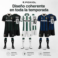 Maillots de football personnalisés domicile/extérieur/troisième tenue – Kits de match personnalisables pour club – Sublimation intégrale – Écussons, noms et numéros – Respirants et durables