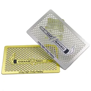 廉价标志烟草药草研磨机卡片免费设计个性化定制不锈钢金属烟草药草研磨机卡片
