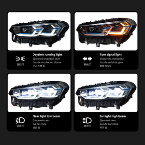 Faros Delanteros <span class=keywords><strong>para</strong></span> BMW X3 G01 G08 2018-2021, Conjunto <span class=keywords><strong>de</strong></span> Faros LED <span class=keywords><strong>con</strong></span> Lente, DRL, Señal <span class=keywords><strong>de</strong></span> Giro Secuencial, Estilo Láser - Product Image 4