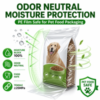 Film en polyéthylène PE de qualité alimentaire pour usine, doublure de sac d'alimentation pour chiens, chats et oiseaux, barrière anti-humidité, sans odeur, taille personnalisée, OEM Chine