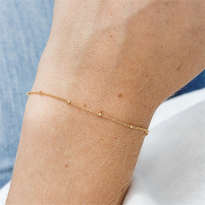 ROXI Moda Simple Creativo S925 Pulsera de Eslabones de Cadena de Bolas Redondas de Plata de Ley - Product Image 6