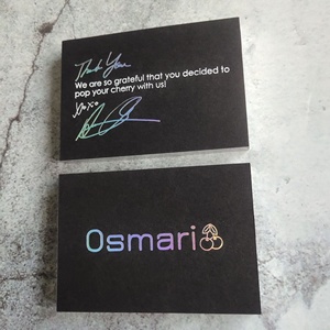 Tarjetas personalizadas de lujo, tarjetas de visita holográficas de estampado de aluminio arcoíris, sin letras - Product Image 4