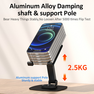 Soporte de escritorio móvil perezoso al por mayor 360 soporte antideslizante giratorio Mini soporte portátil para teléfono tableta soporte con hub USB - Product Image 4