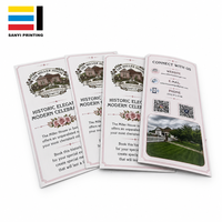 Impression de brochures pliées personnalisées, dépliant promotionnel floral vintage pour lieux de mariage