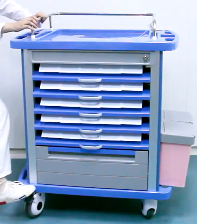 Professional ABS Hospital Medical  Drug Trolley AnaesthesiaTrolley