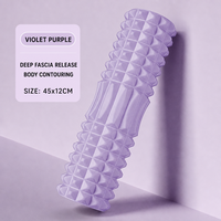 Rouleau de massage en mousse EVA texturée, rouleau de fascia creux à 168 picots pour massage musculaire profond et fitness