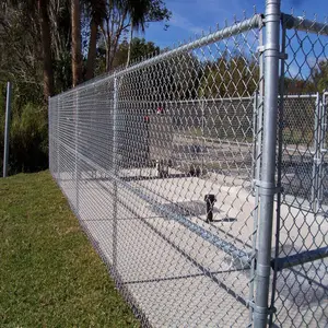 Cerca de eslabones de cadena de metal moderno con malla de alambre de hierro de diamante galvanizado Especificaciones personalizadas para puerta de seguridad y uso de prisión