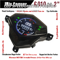 Panel Meter Gauge Speedometer LED 12V Baru untuk Sepeda Motor Yamaha MIO I 125 M3 dengan Tampilan 0-180 Mph Terbuat dari Plastik