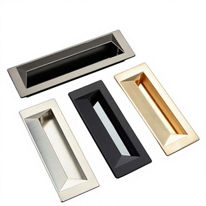 Aluminum Alloy Recessed Flush Pull Handles Invisible Embedded Cabinet <strong>Drawer</strong> Pulls for Wardrobe Sliding Door - Product Image 1