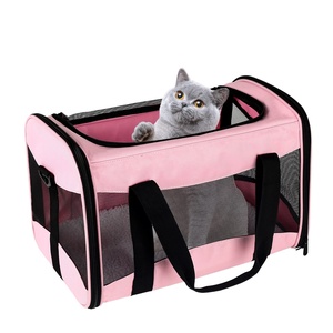 Housse <span class=keywords><strong>de</strong></span> transport pour <span class=keywords><strong>chat</strong></span>-Pet Carrier Airline Approved Breathable Pet Travel Carrier Amovible Fleece Pad - Product Image 1