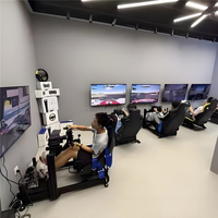 Simulateur de course automobile 3DOF-6DOF avec chaise VR 360° et construction en fibre de verre pour une utilisation en intérieur